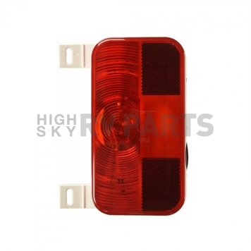 Peterson Mfg. Trailer Stop/ Turn/ Tail/ License Light Incandescent Rectangular Red With Reflex/ Plate Mounting Bracket - V25923-3