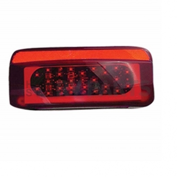 Fasteners Unlimited Tail Light LED Rectangular with License Plate Bracket White - 003-81LM1-1