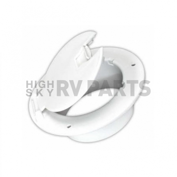 JR Products Round Electrical Hatch, Accepts Up To 50 Amp Cord, Polar White-2