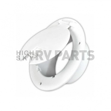 JR Products Round Electrical Hatch, Accepts Up To 50 Amp Cord, Polar White-1
