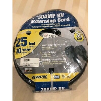 Voltec RV Extension Cord Traditional Series - 30 Amp 25 Foot Length-3