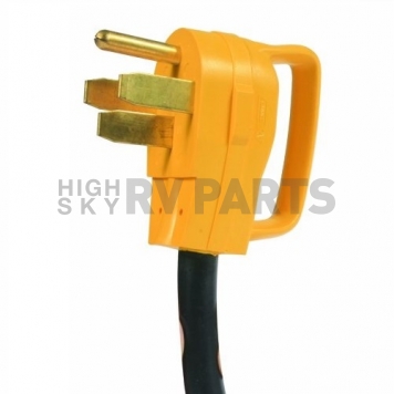 Camco RV 18 inch PowerGrip Dogbone Electrical Adapter, 50AM / 30AF - 55175-8