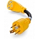 Camco RV 18 inch PowerGrip Dogbone Electrical Adapter, 50AM / 30AF - 55175