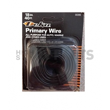 East Penn Primary Wire 18 Gauge 40' Carded Black - 00395-1