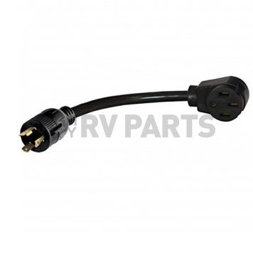 Valterra 12 inch RV Power Cord Adapter, 3 Prong 30/ 50 Amp, Twist Lock - A10-G30350VP-1