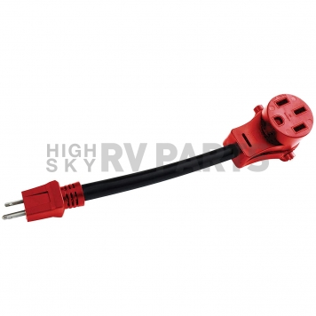 Valterra Mighty Cord 30AM-50AF Adapter Cord with Handle, 12″, Red, Carded - A10-3050FHVP -3