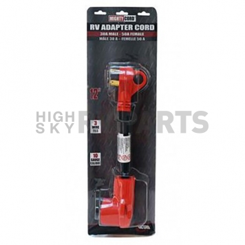 Valterra Mighty Cord 30AM-50AF Adapter Cord with Handle, 12″, Red, Carded - A10-3050FHVP -6