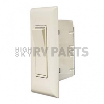 RV Designer Self Contained Contemporary Switch With Cover-Plate 125 V - Ivory S843-3