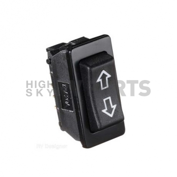 RV Designer Slide Out Rocker Switch - 5 Pin With Plate - Black - S125-2