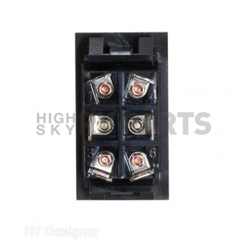 RV Designer Black Rocker Switch, 20 A, 6 Teriminal - DPDT-1