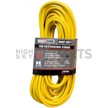 Valterra Extension Cord, Mighty Cord 15 Amp 50' Yellow-5