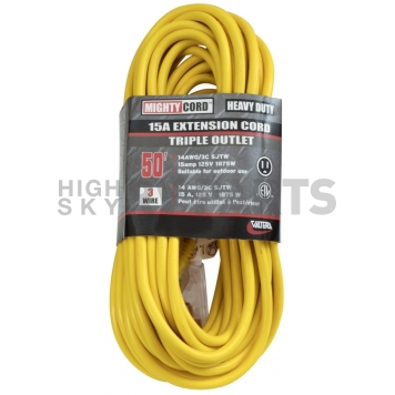 Valterra 50' RV Extension Cord, 3 Prong LED Lighted Ends, Triple Outlet, 15 Amp-2