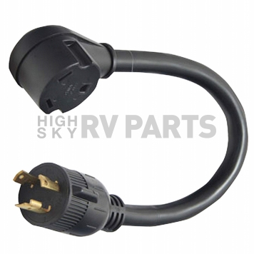 Valterra RV Power Cord Adapter, 3 Prong Male To 30 Amp Female 30 Amp 12 inch - A10-G30330 -4