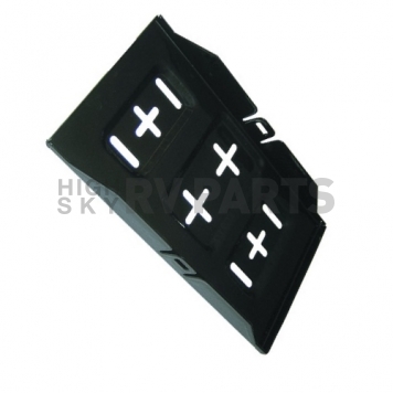 Slotted Group 24 RV Battery Tray Black Vinyl Coated Metal-1