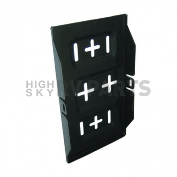 Slotted Group 24 RV Battery Tray Black Vinyl Coated Metal-2