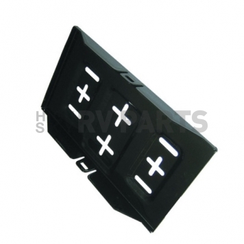 Slotted Group 24 RV Battery Tray Black Vinyl Coated Metal-3