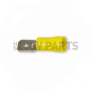 Wire Terminal End, 1/4 inch Vinyl Male Quick Disconnect 12-10 Ga. Yellow, Case Of 100-2
