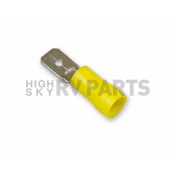 Wire Terminal End, 1/4 inch Vinyl Male Quick Disconnect 12-10 Ga. Yellow, Case Of 100-1