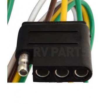 Trailer Wiring Connector Kit; 4 Wire Flat; 12 Inch Wire Length; With 3 Splice Connectors-4