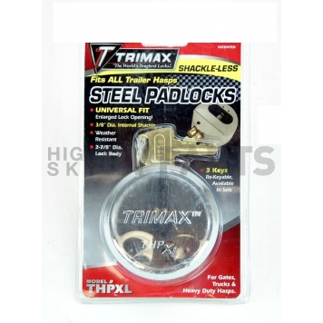 Trimax Padlock Key Type 1/2 inch Diameter Internal Shackle - THPXL-1