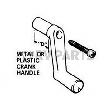 Roof Vent Crank Handle For RV and Mobile Home Windows 3-1/2 Inch Shaft Silver Metal-5