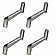 Roof Vent Crank Handle For RV and Mobile Home Windows 1-3/4 Inch Shaft  Silver Metal Set Of 4 - 795C4