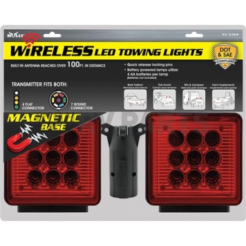 Bully Truck Magnetic Base Tow Light Kit Wireless-4