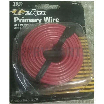 East Penn Primary Wire 18 Gauge 40' Carded Red - 00394-2