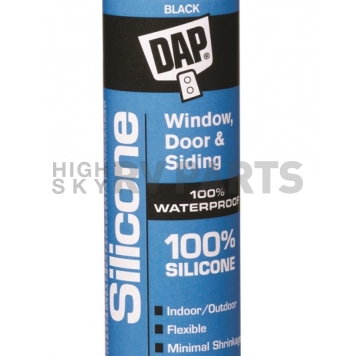 DAP Caulk Silicone Sealant 10.1oz. Black for Windows/ Doors-1