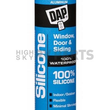 DAP Caulk Silicone Sealant 10.1 oz. Aluminum for Windows/ Doors-1