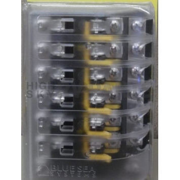 Blue Sea ST Glass 6 Circuit Fuse Block with Negative Bus and Cover-5