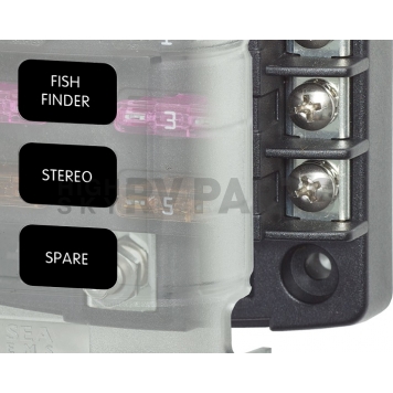 Blue Sea ST Blade Fuse Block - 6 Circuits with Negative Bus and Cover-8