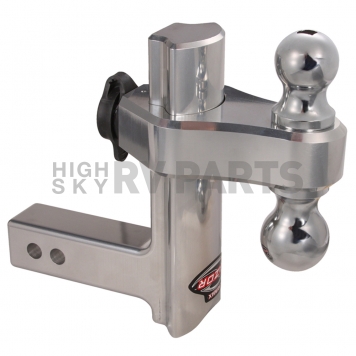 Trimax 2 inch Aluminum Adjustable Hitch 8 inch Drop in 1 inch Increments Dual Ball-1