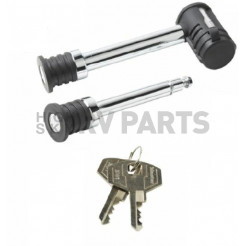Master Lock Trailer Hitch Pin Barbell Type  2-3/4 inch x 1/2 inch, 5/8 inch with Removable Cable - 1470DAT-2