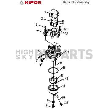 Kipor Power Solutions Generator Carburetor KG105-1000