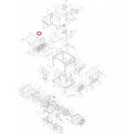 Kipor Power Solutions Generator Cover Assembly Rear - KGE3300TI-08501