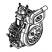 Kipor Power Solutions Generator Engine Assembly - KM186FBGET