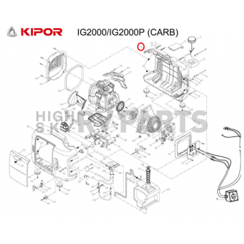 Kipor Power Solutions Generator Engine Cover KGE2000TIA-03300