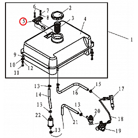 Kipor Power Solutions Generator Fuel Gauge KDE5000T-07400