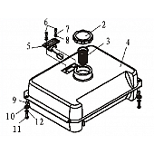 Kipor Power Solutions Generator Fuel Tank Assembly KDE5000T-07500