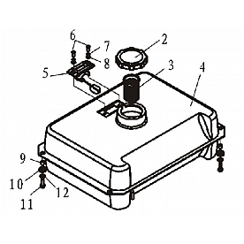 Kipor Power Solutions Generator Fuel Tank Assembly KDE5000T-07500
