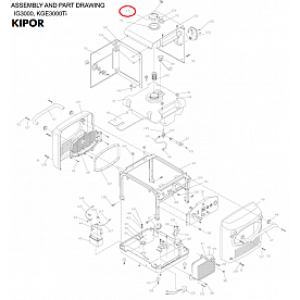 Kipor Power Solutions Generator Fuel Tank Shield KGE3300TI-08110