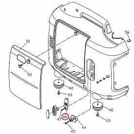 Kipor Power Solutions Generator Handle Bracket KGE1000TI-06102