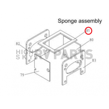 Kipor Power Solutions Generator Top Cover Sponge KGE5500TI-08803A