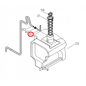 Kipor Power Solutions Generator Ventilation Hose - KGE2000TI-B-07004