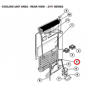 Norcold 2117 Refrigerator Cooling Unit Heater Element - 630813