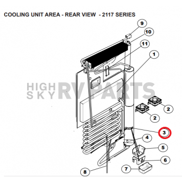 Norcold 2117 Refrigerator Cooling Unit Heater Element - 630813