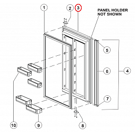 Norcold Refrigerator Door Panel Holder 61639830
