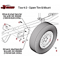 Tow-It 2 Spare Tire & Mount Option
