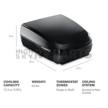 Dometic Air Conditioner FJX3573MBKCS FreshJet 3 - 15,000 BTU Black-1